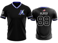Custom V-Neck Jersey - Black