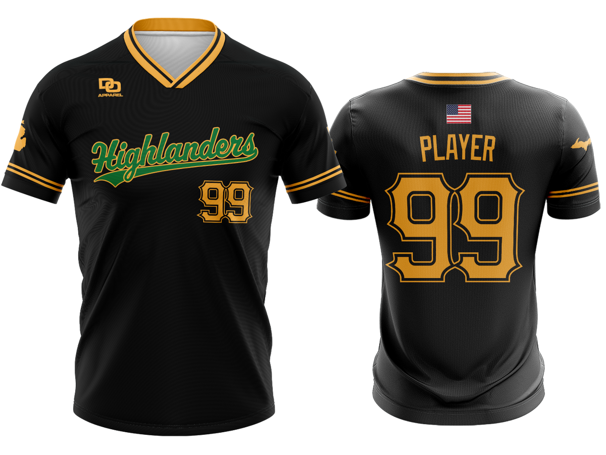 Custom V-Neck Jersey - Black