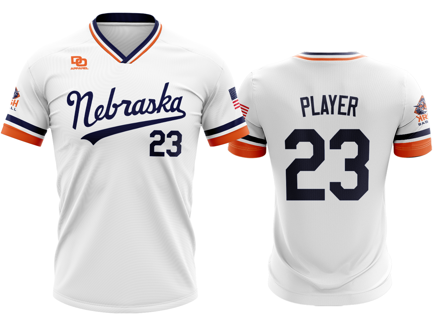 Custom VNeck Jersey - DET White