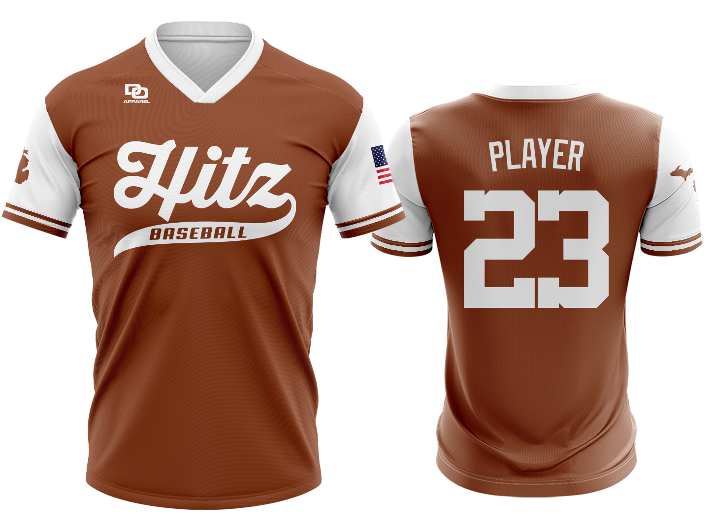 Custom V-Neck Jersey - DT Red CLN