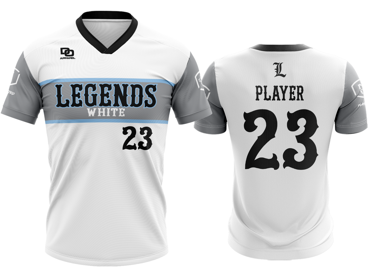 Custom V-Neck Jersey - Players White