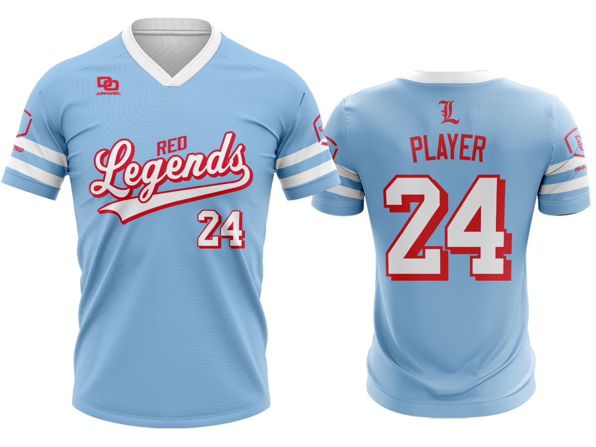 Custom V-Neck Jersey - Rays Columbia