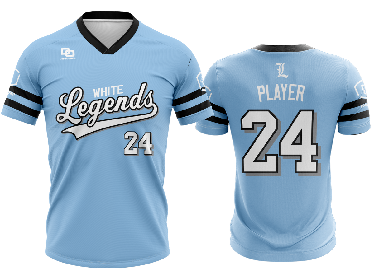 Custom V-Neck Jersey - Rays Columbia