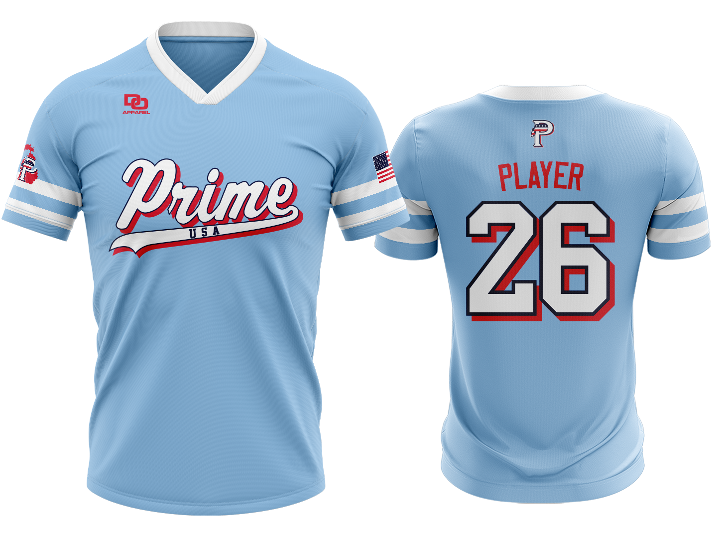 Custom V-Neck Jersey - Columbia