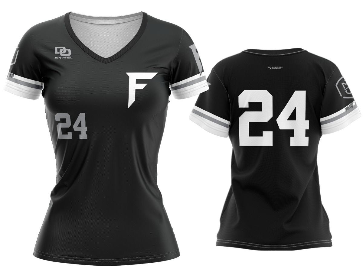 Custom V-Neck Jersey - Black Royals City