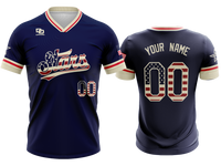 Custom V-Neck Jersey - Navy