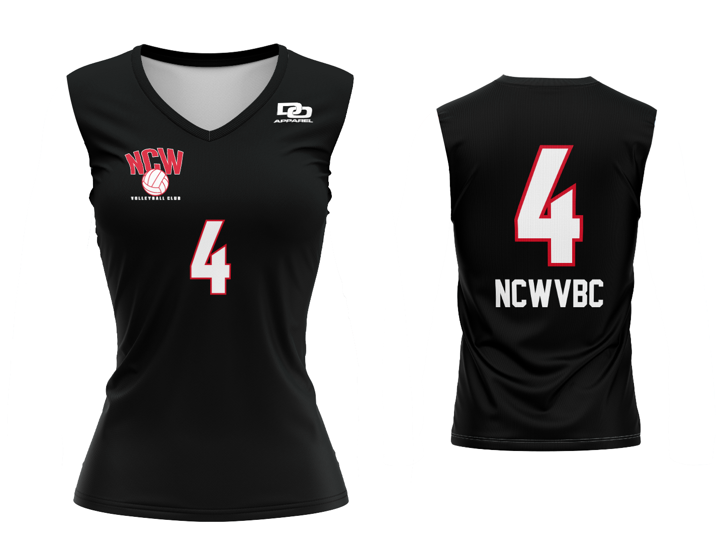 Custom Volleyball Jersey - Black Striped