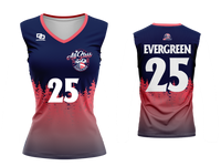 Custom Womens Sleeveless V-Neck Jersey - Navy