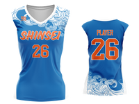 Custom Womens Sleeveless V-Neck Jersey - Royal