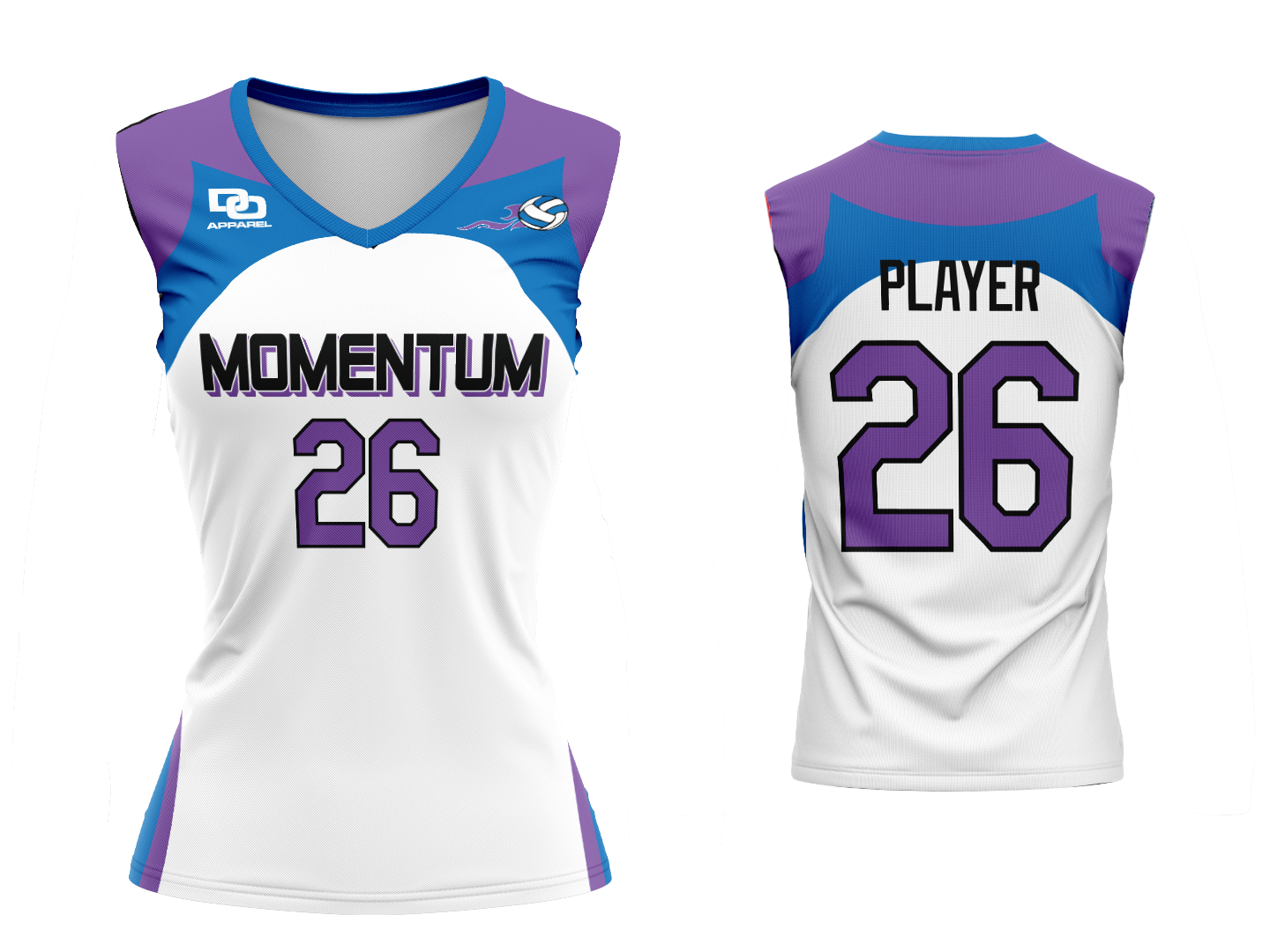 Custom Sleeveless Volleyball Jersey - Striped