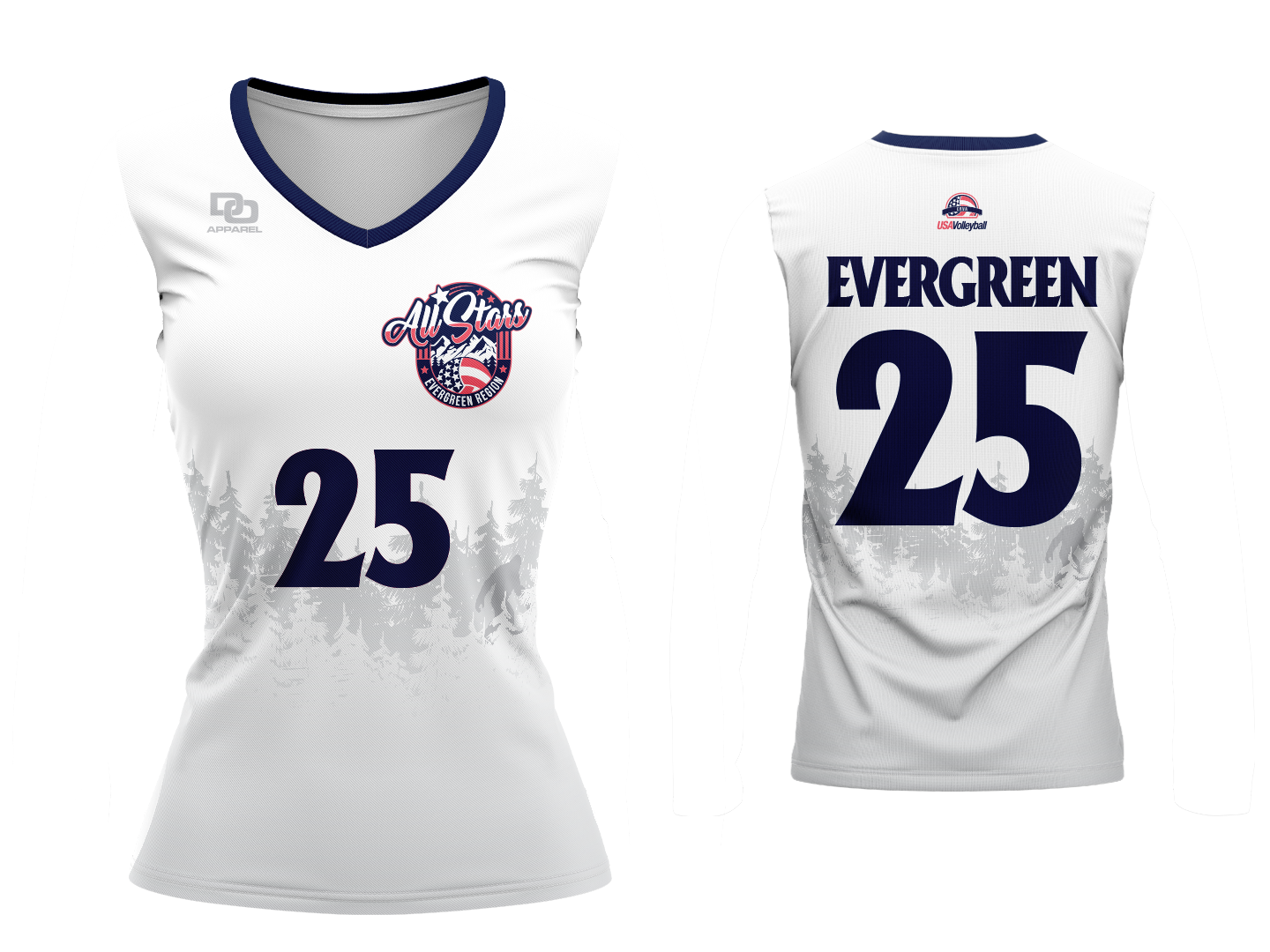 Custom Womens Sleeveless V-Neck Jersey - White