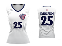 Custom Womens Sleeveless V-Neck Jersey - White
