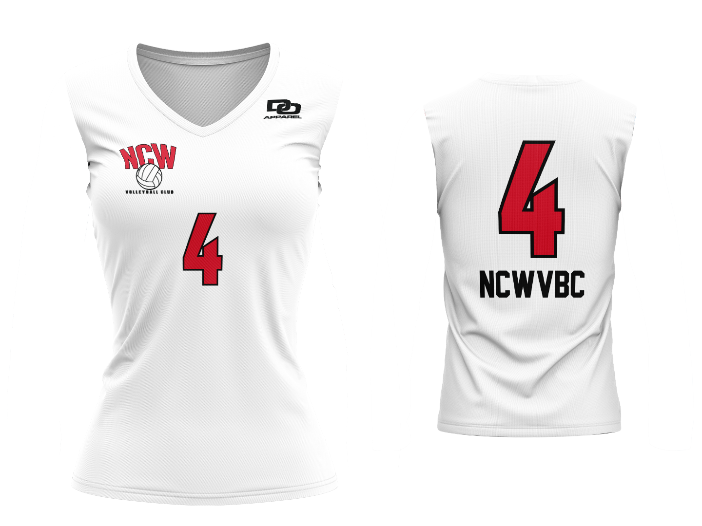 Custom Sleeveless Volleyball Jersey - White