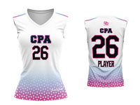 Custom Womens Sleeveless Volleyball Jersey - White