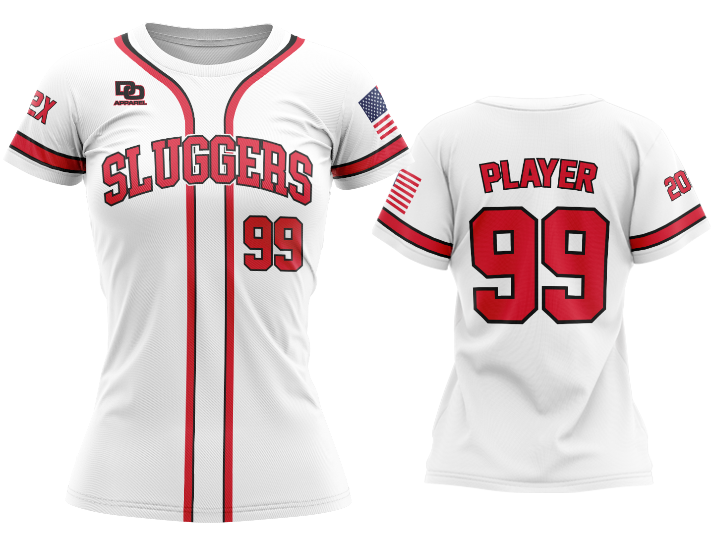 Custom Womens Crew Jersey - White Duke