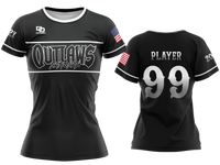 Custom Womens Crew Jersey - Black National