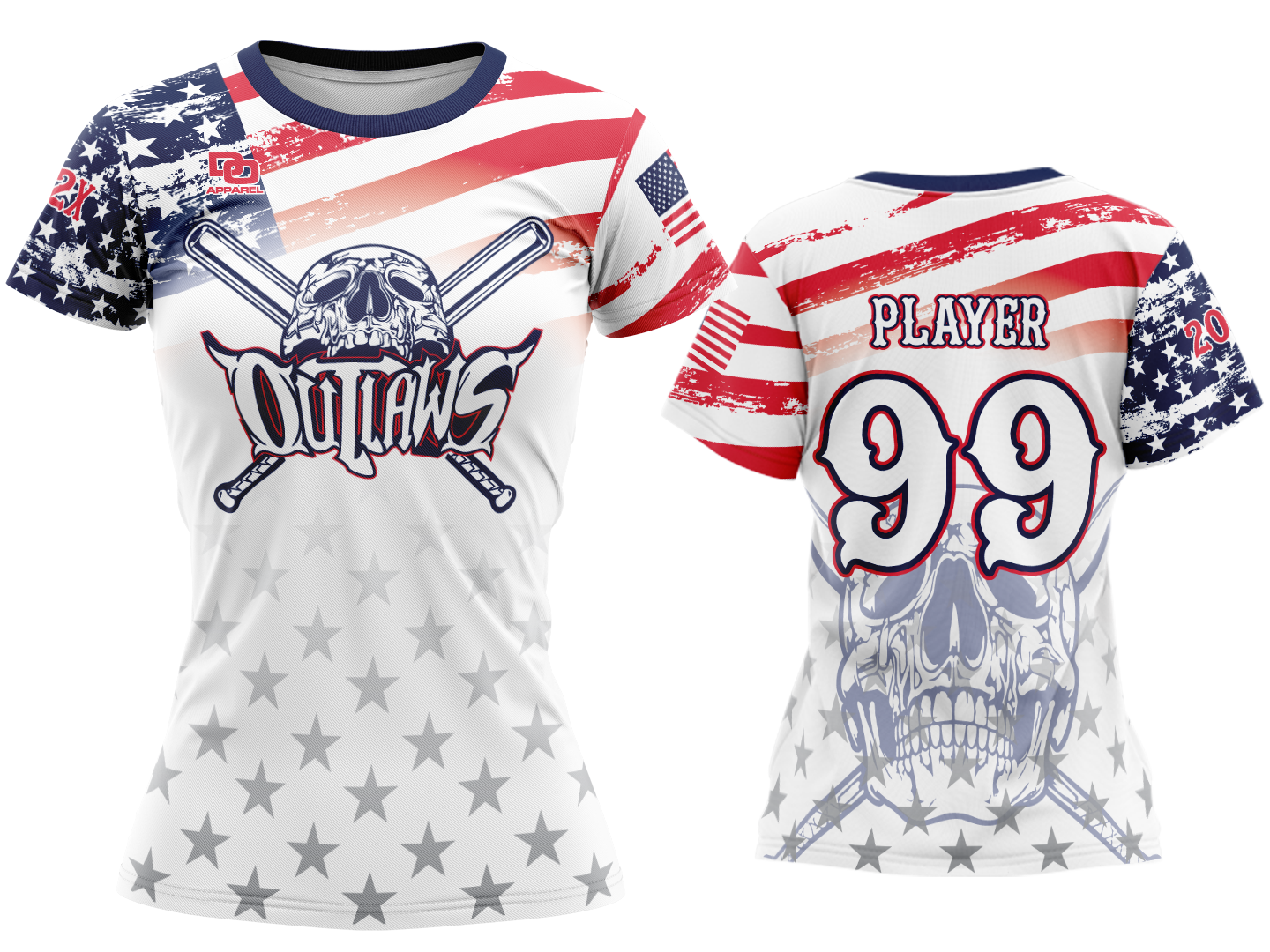 Custom Womens Crew Jersey - 2027 USA