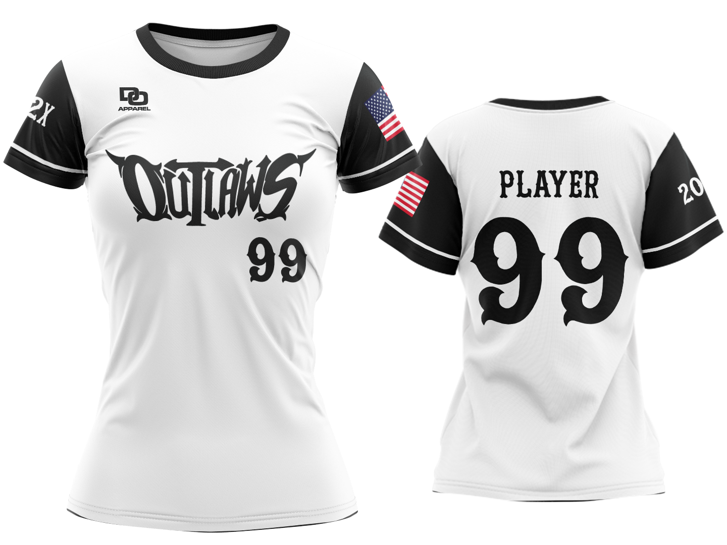 Custom Womens Crew Jersey - 2027 White