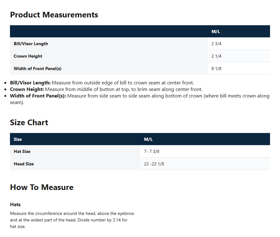 Size Guide