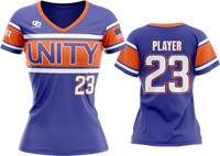 Custom Womens V-Neck Jersey - Purple