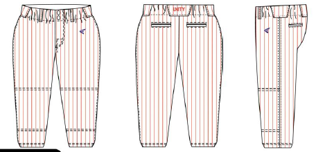 Easton Custom Fastpitch Pant - White Pinstripe ROI