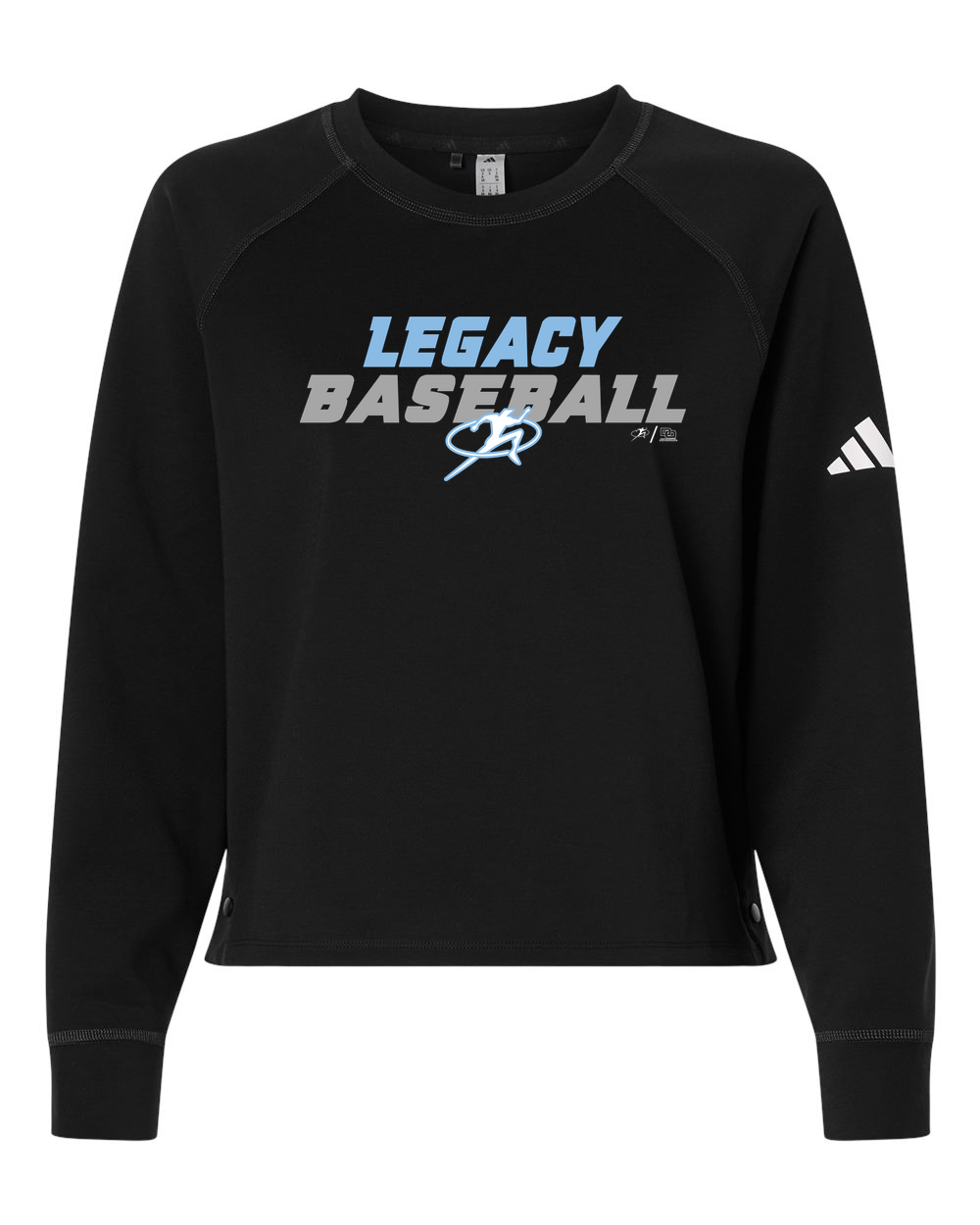 Adidas Women's Beyond Side-Snap Crewneck Sweatshirt