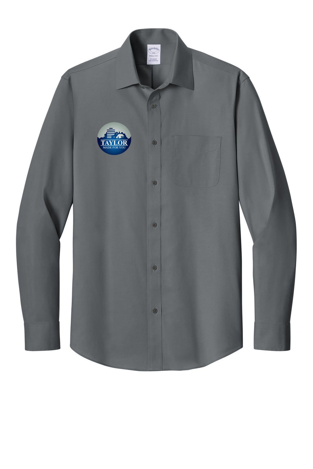Brooks Brothers Wrinkle-Free Stretch Pinpoint Spread Collar Shirt BB18012
