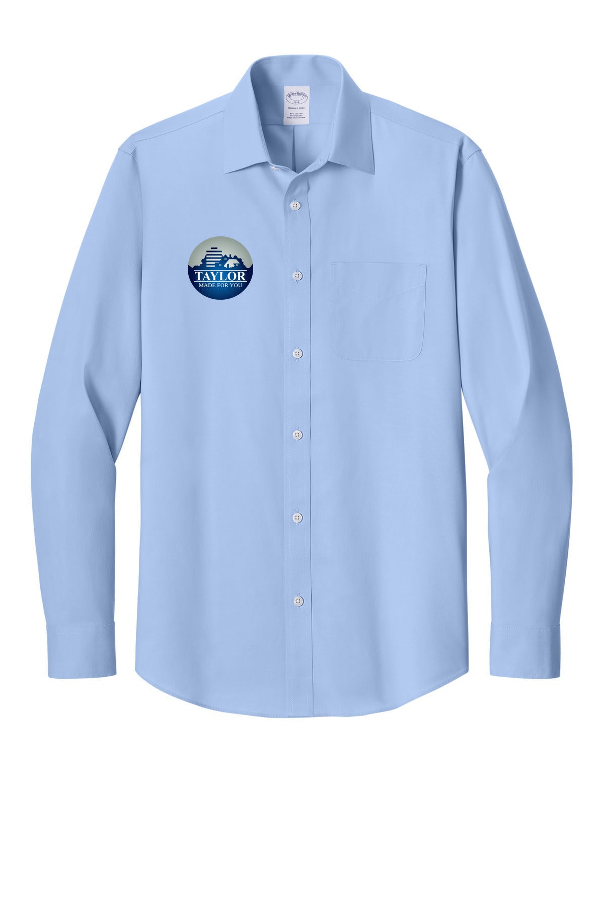 Brooks Brothers Wrinkle-Free Stretch Pinpoint Spread Collar Shirt BB18012