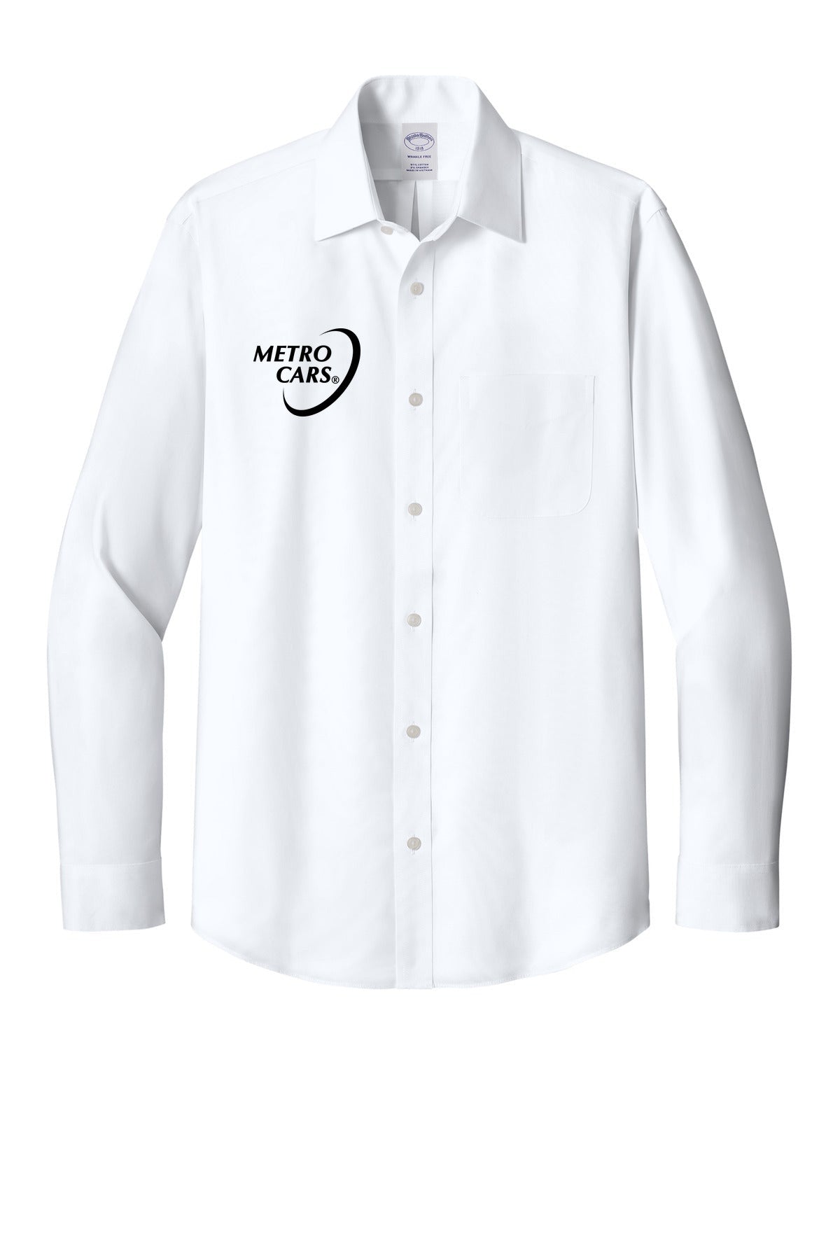 Brooks Brothers Wrinkle-Free Stretch Pinpoint Spread Collar Shirt BB18012
