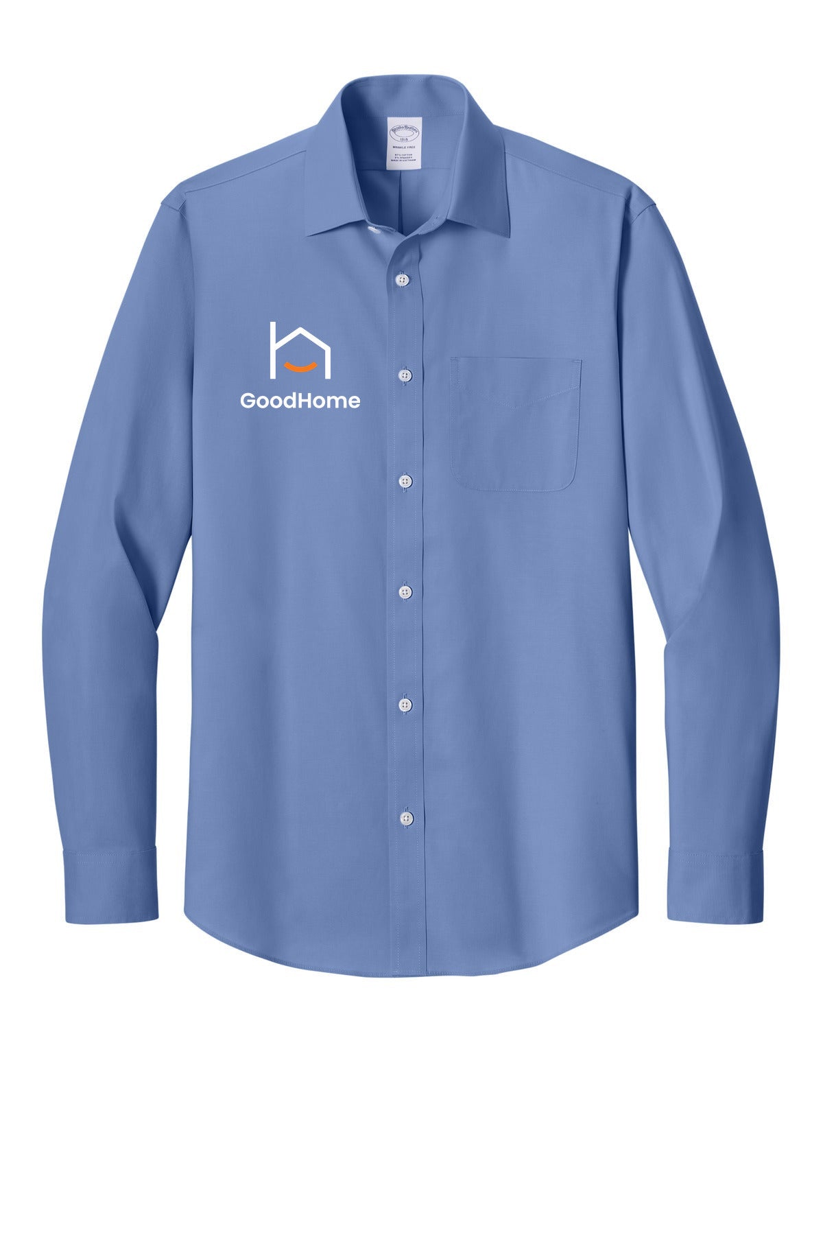Brooks Brothers Wrinkle-Free Stretch Pinpoint Spread Collar Shirt BB18012