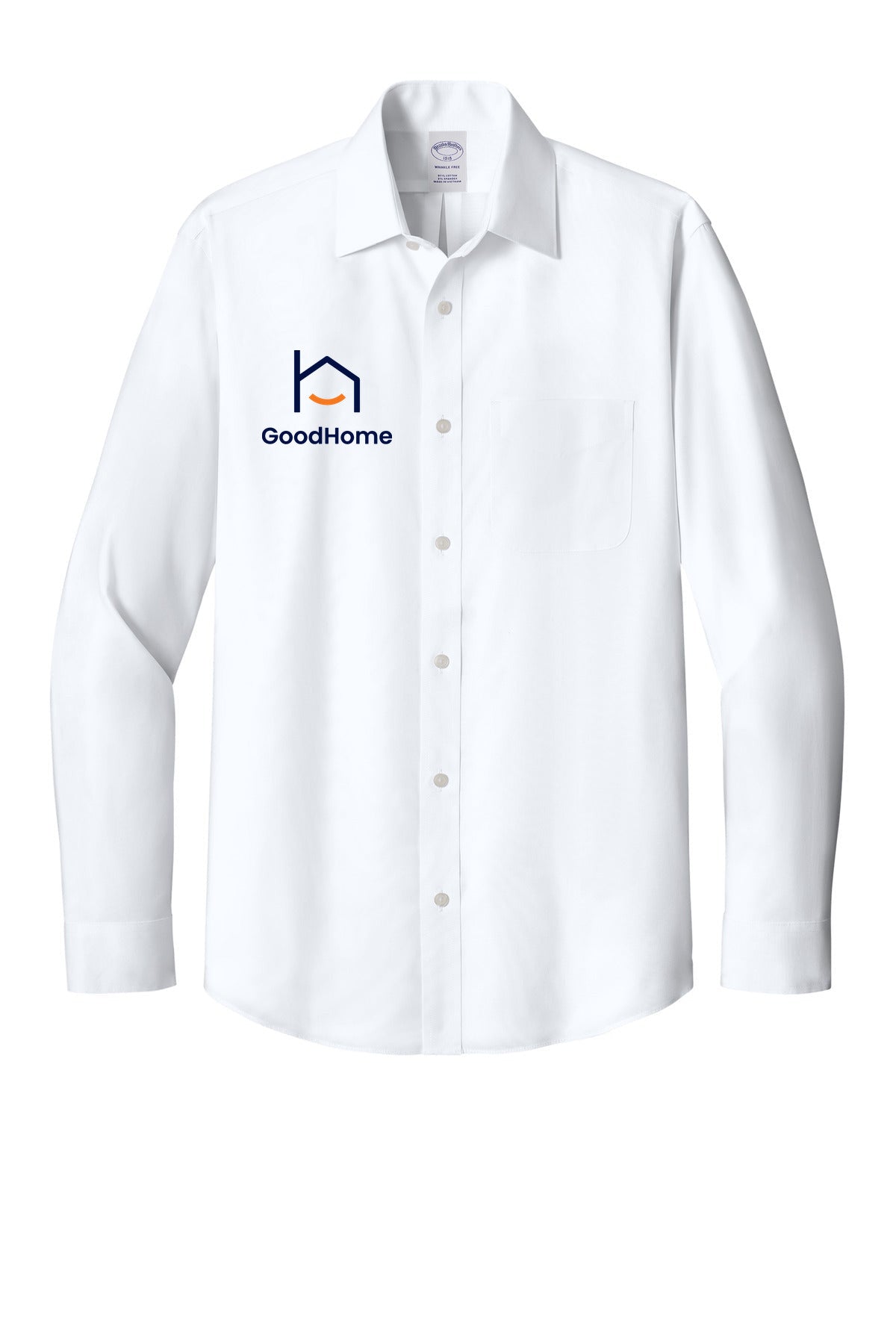 Brooks Brothers Wrinkle-Free Stretch Pinpoint Spread Collar Shirt BB18012