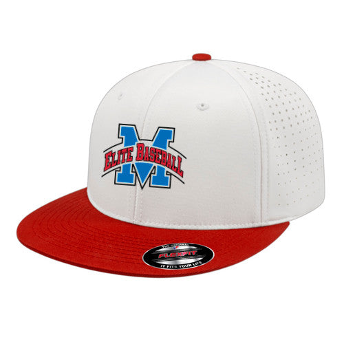 Flexfit Perforated Performance Cap - White/Red