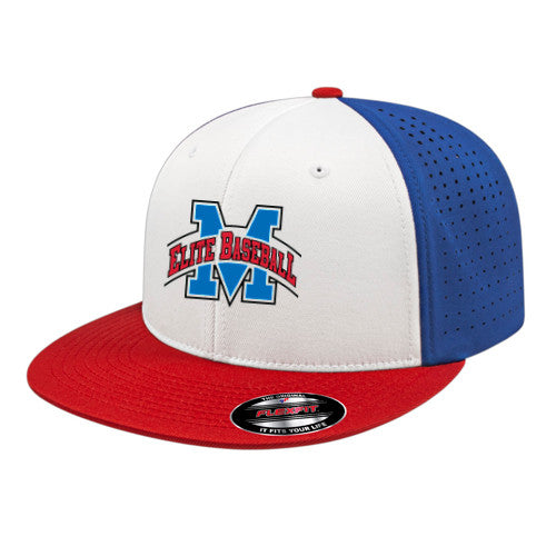 Flexfit Perforated Performance Cap - White/Red/Royal