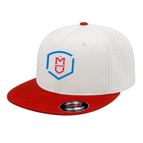 Flexfit Perforated Performance Cap - White/Red