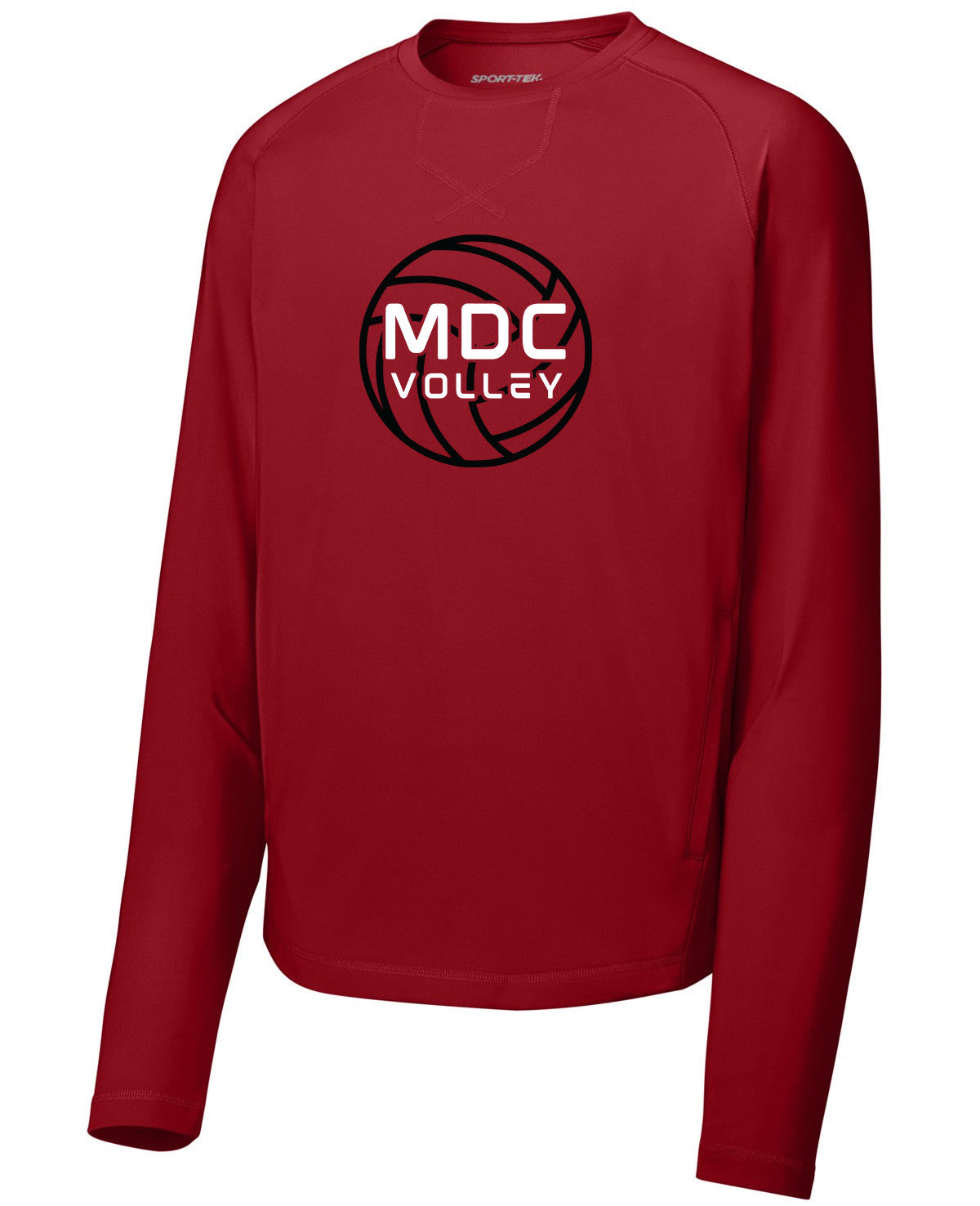 Sport-Wick Stretch Pocketed Crewneck