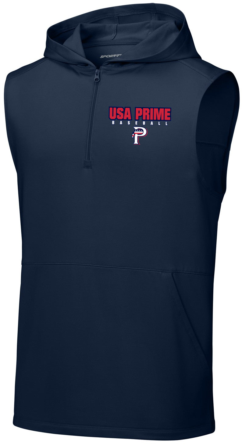 Sport-Wick Stretch Sleeveless Hooded 1/4-Zip
