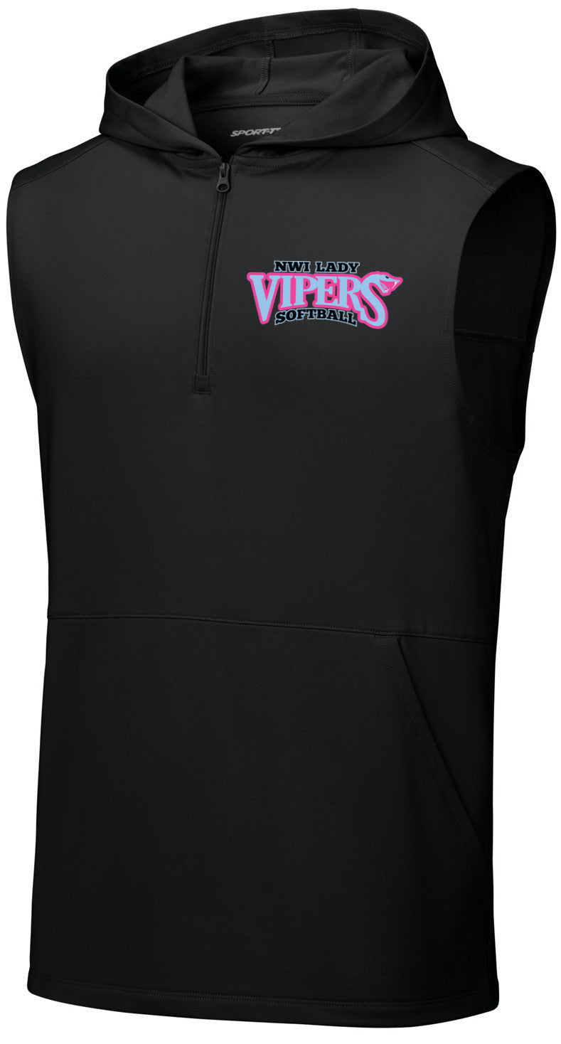 Sport-Wick Stretch Sleeveless Hooded 1/4-Zip