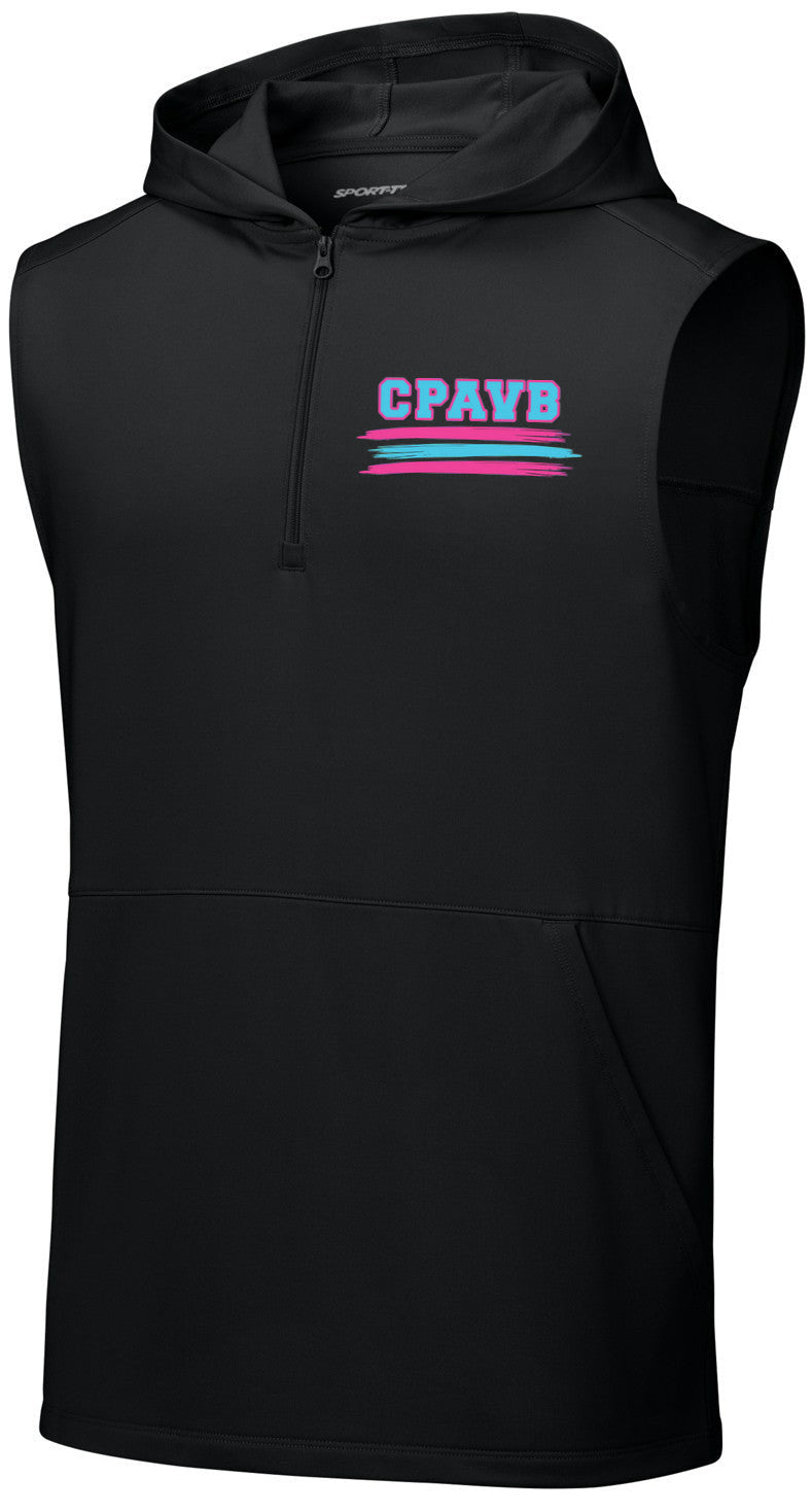 Sport-Wick Stretch Sleeveless Hooded 1/4-Zip