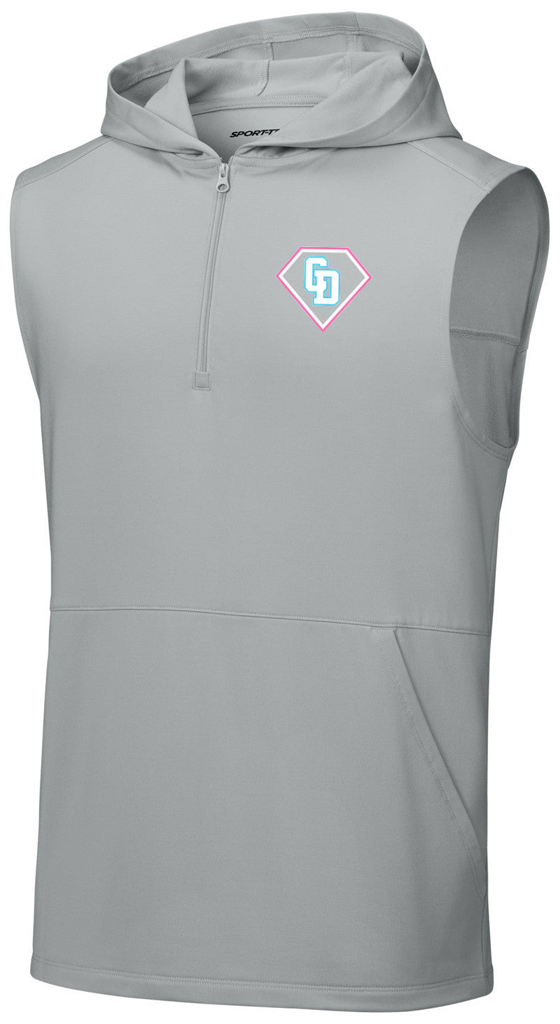 Sport-Wick Stretch Sleeveless Hooded 1/4-Zip