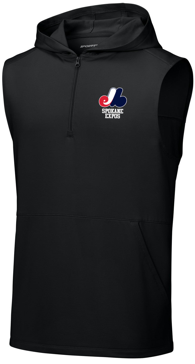 Sport-Wick Stretch Sleeveless Hooded 1/4-Zip