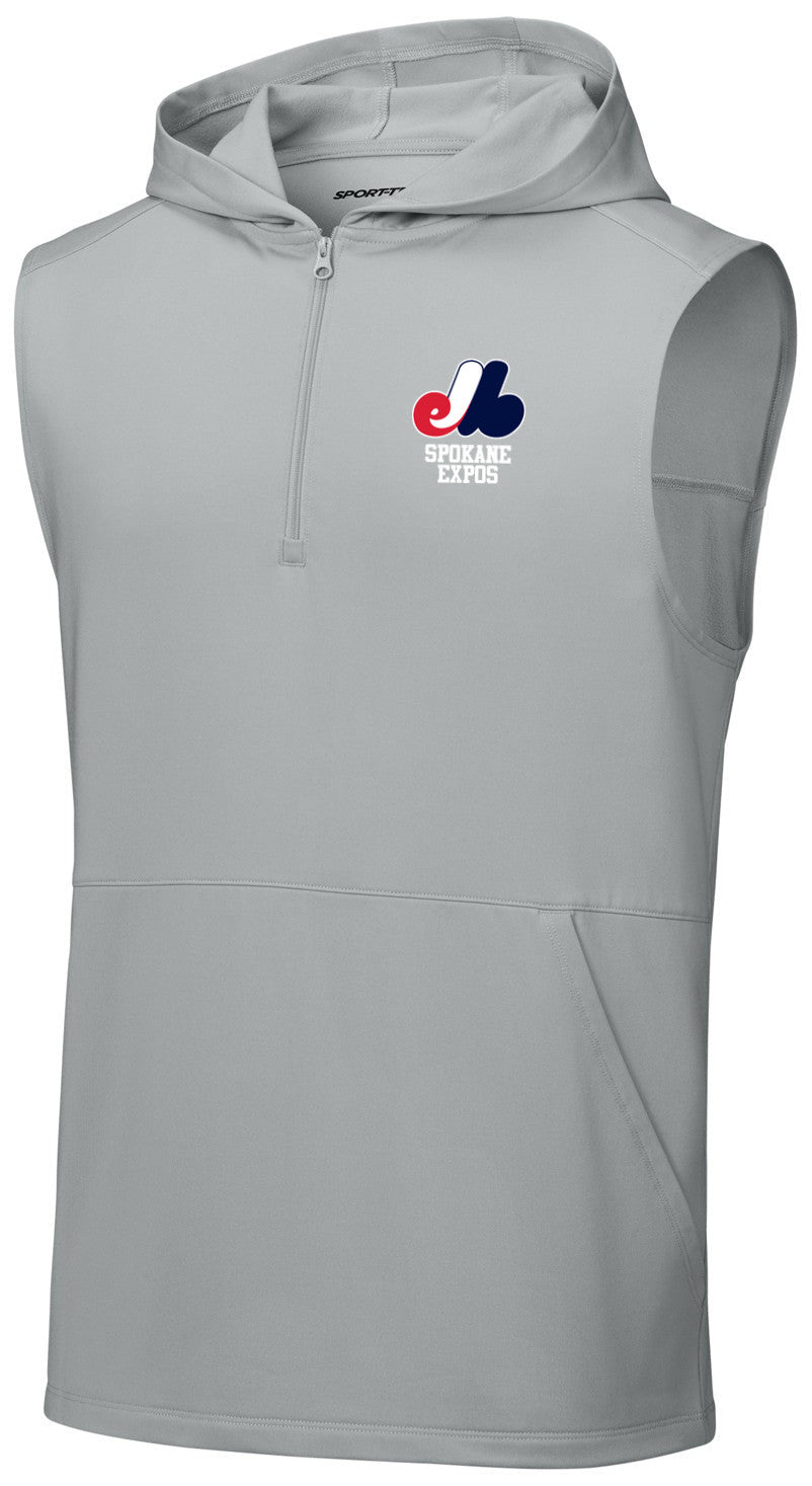 Sport-Wick Stretch Sleeveless Hooded 1/4-Zip
