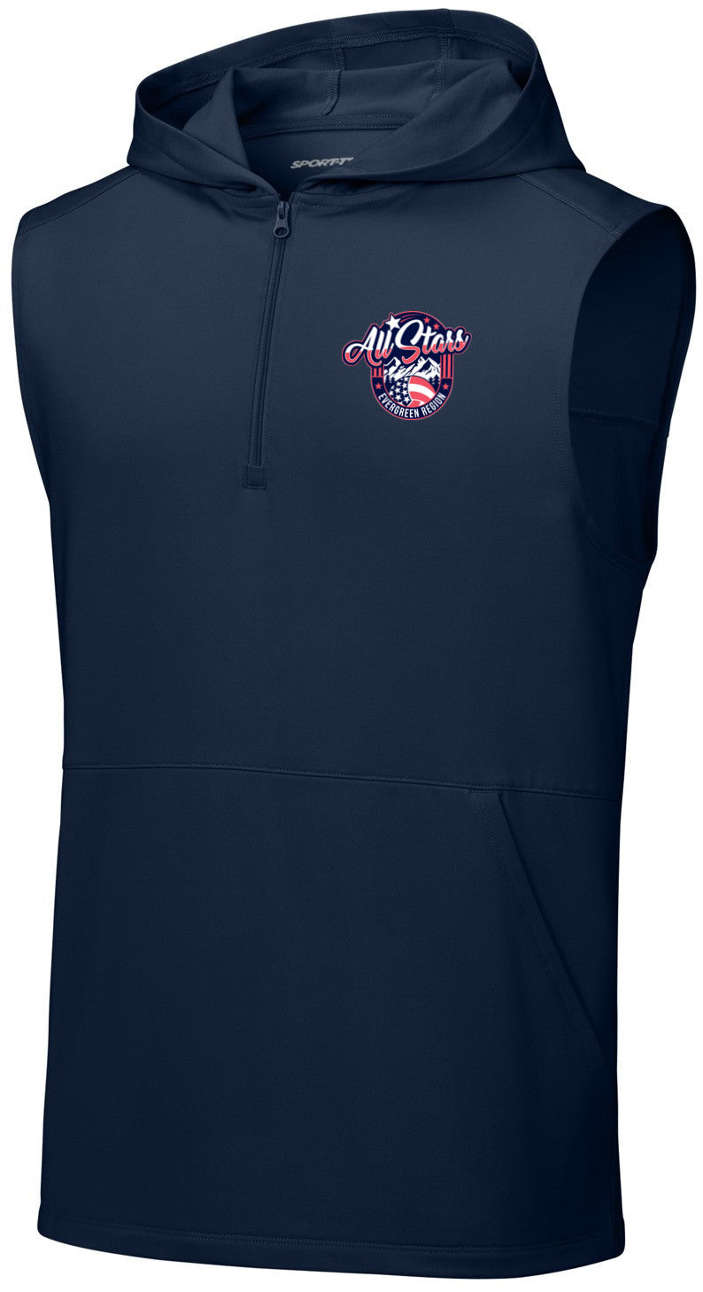 Sport-Wick Stretch Sleeveless Hooded 1/4-Zip