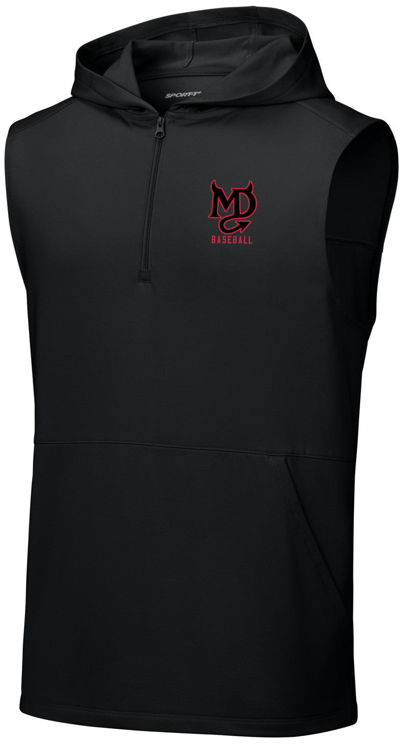 Sport-Wick Stretch Sleeveless Hooded 1/4-Zip