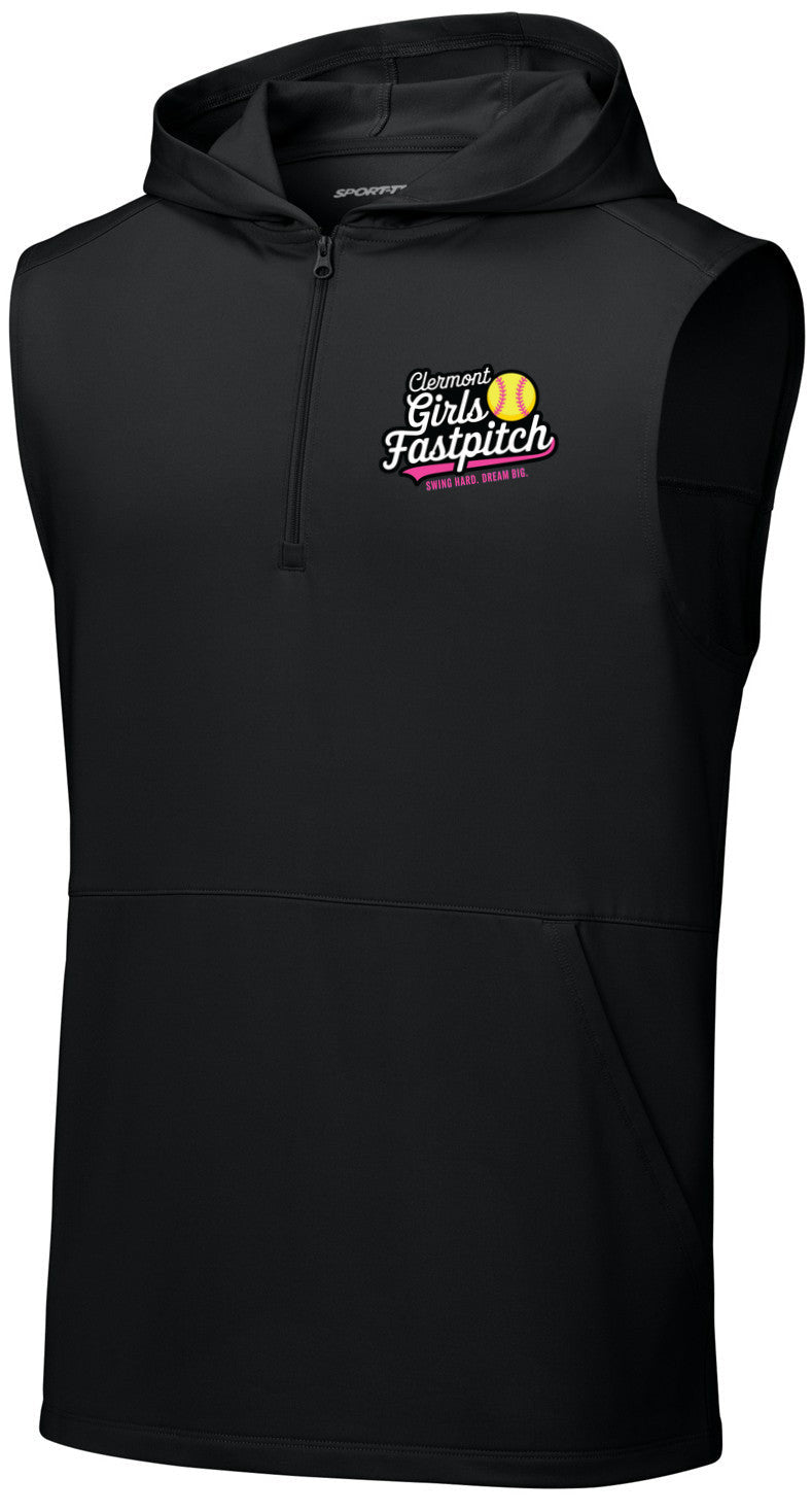 Sport-Wick Stretch Sleeveless Hooded 1/4-Zip