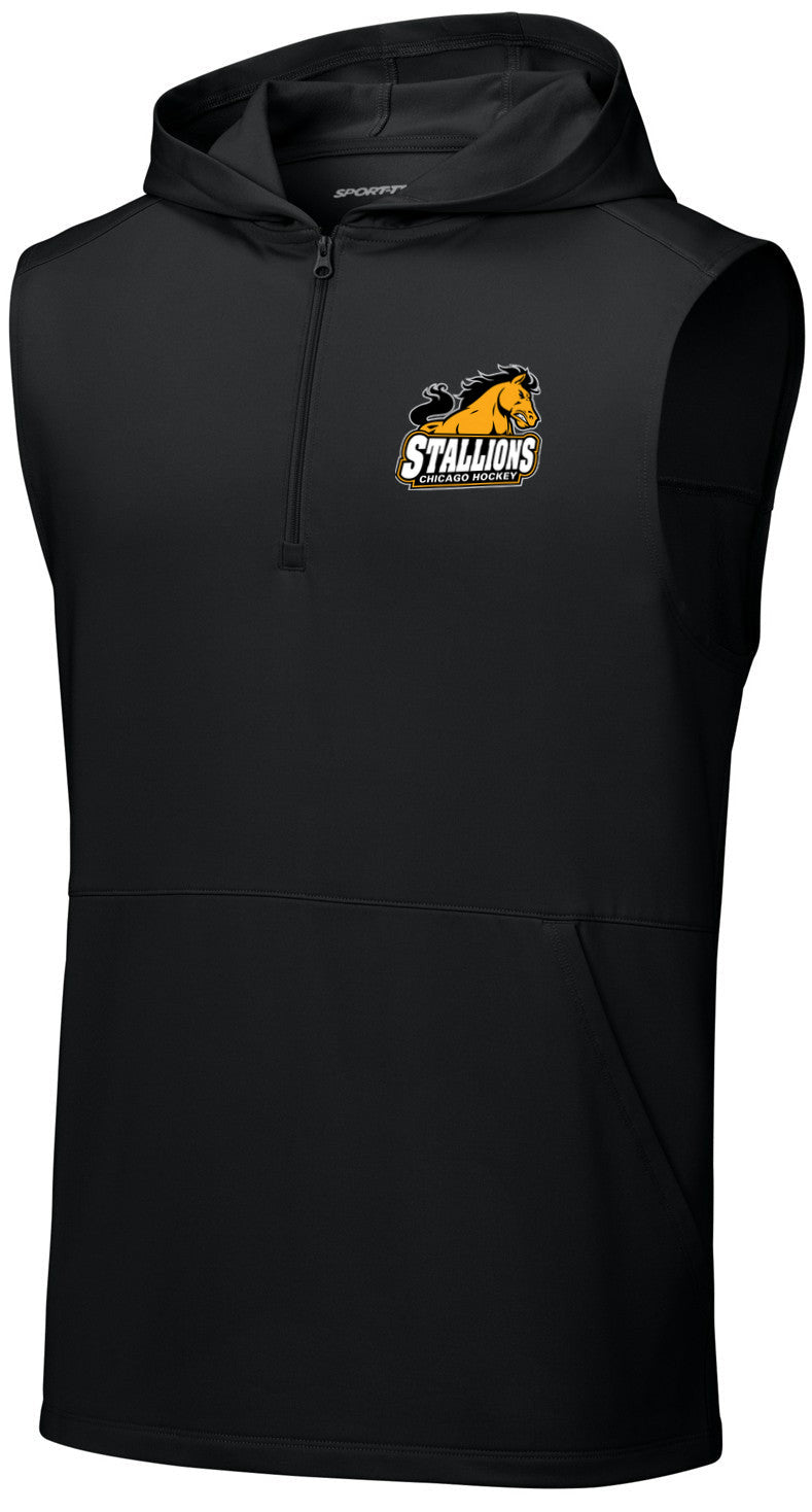 Sport-Wick Stretch Sleeveless Hooded 1/4-Zip
