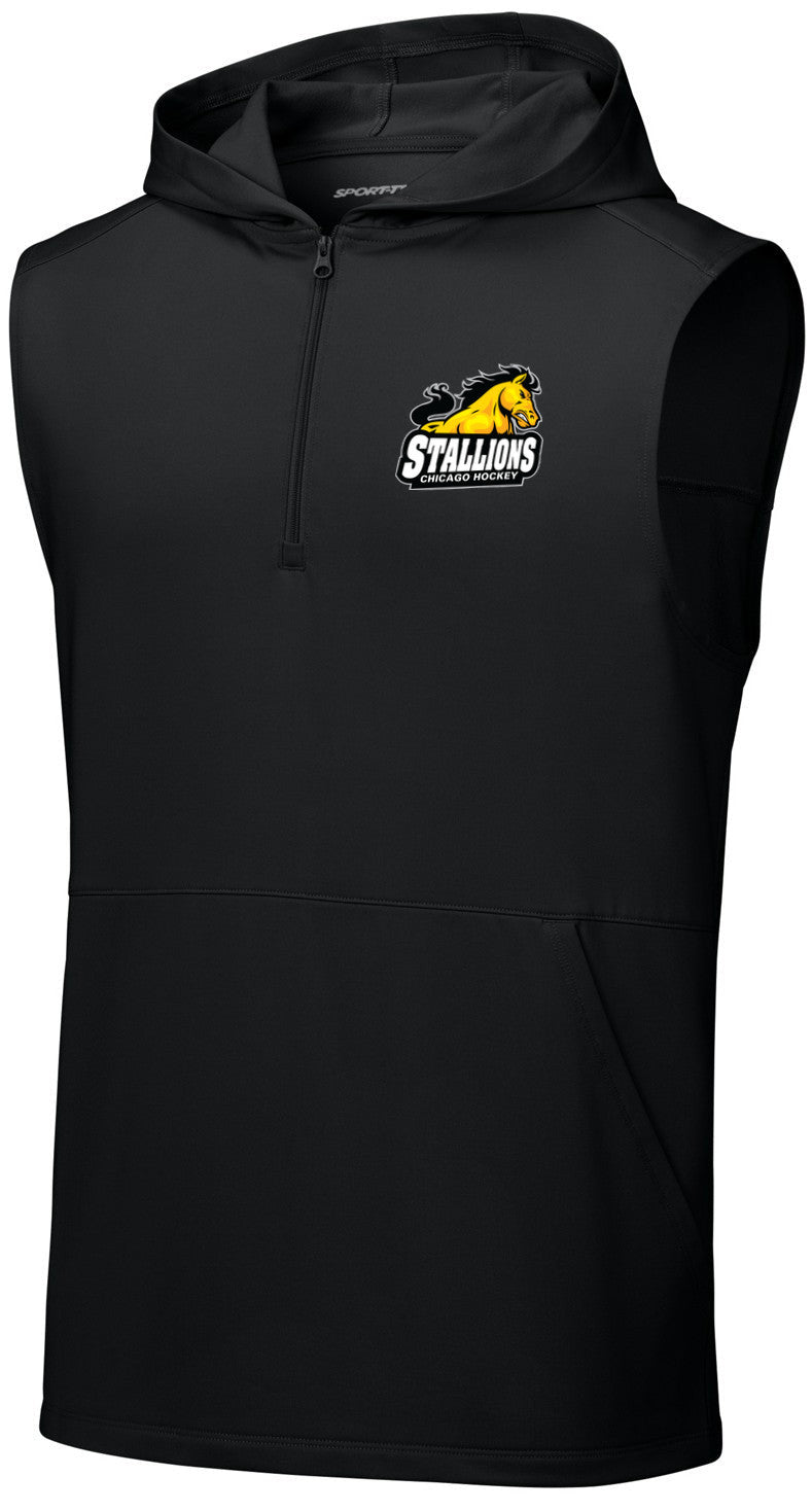 Sport-Wick Stretch Sleeveless Hooded 1/4-Zip