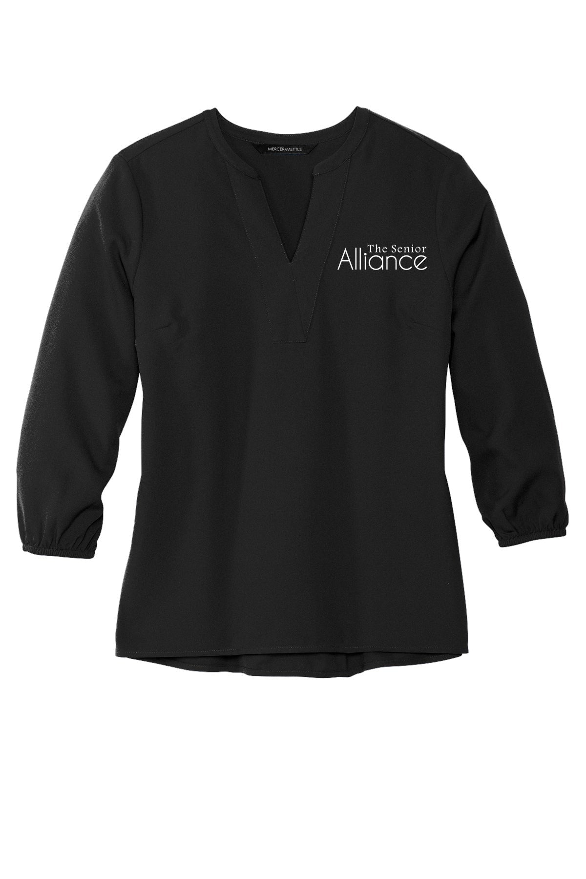 Women's Stretch Crepe 3/4-Sleeve Blouse