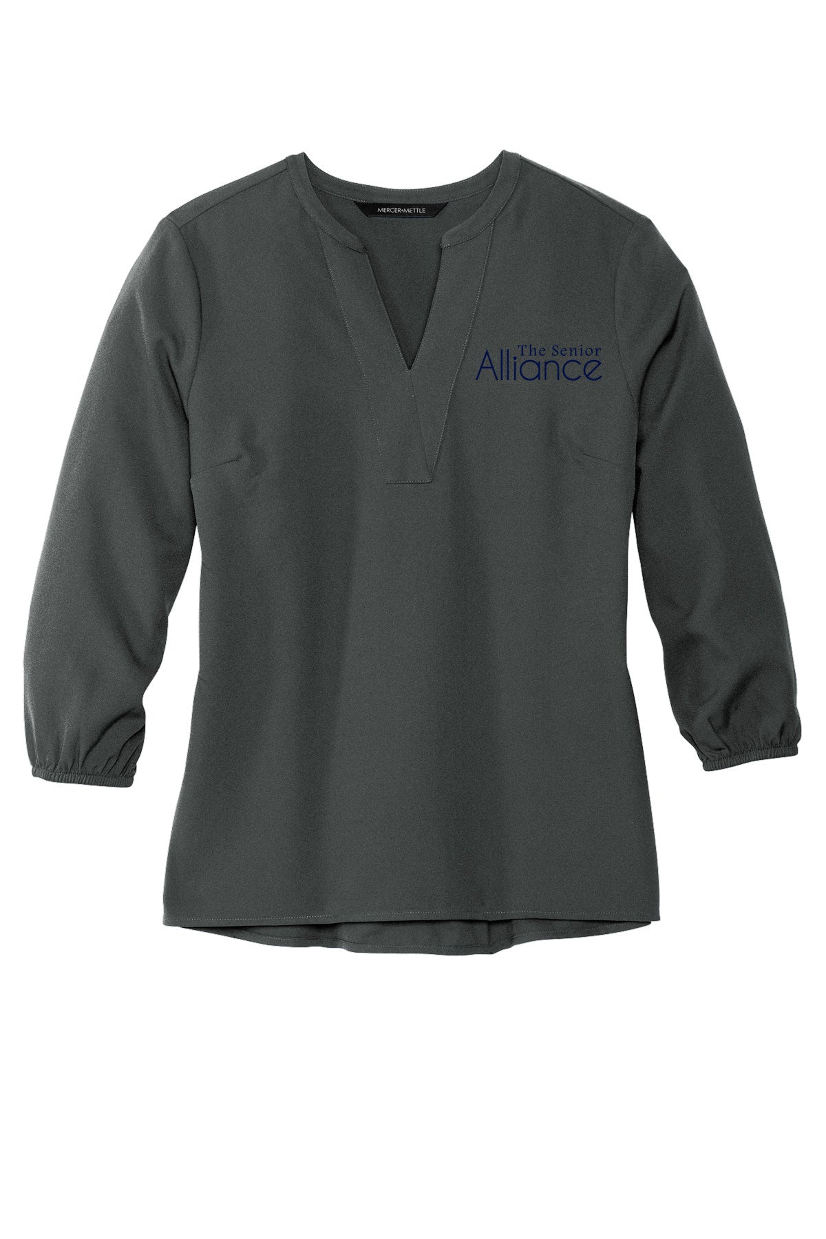 Women's Stretch Crepe 3/4-Sleeve Blouse