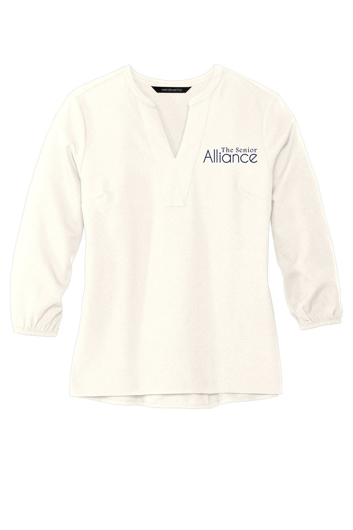 Women's Stretch Crepe 3/4-Sleeve Blouse