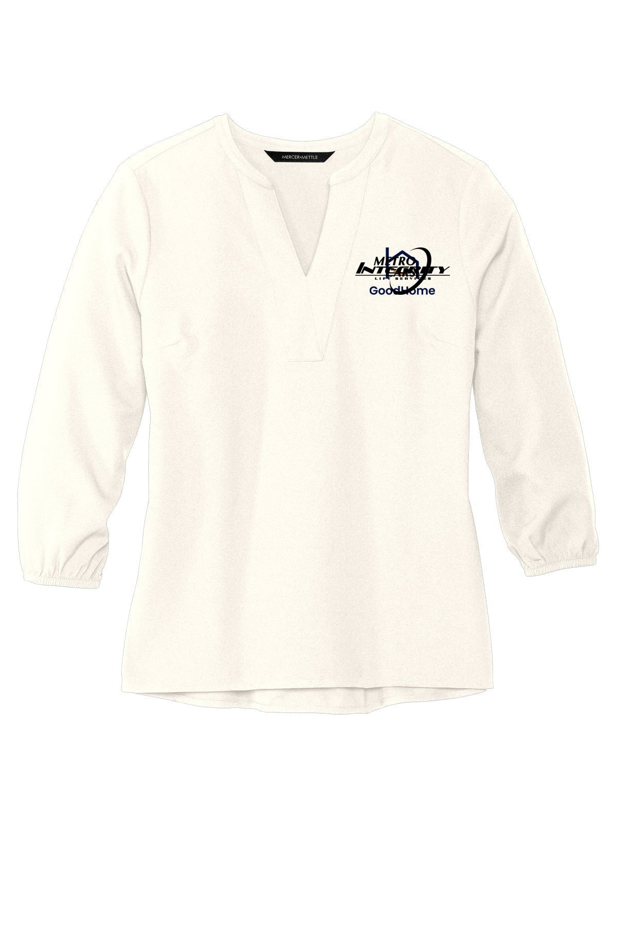 Women's Stretch Crepe 3/4-Sleeve Blouse